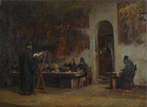 Refectory in a Greek Monastery from Mount Athos